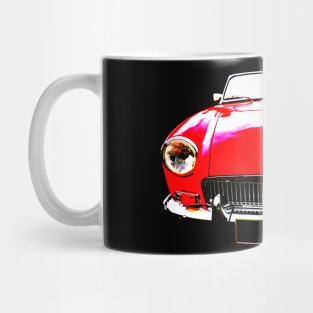 MGB 1970s classic car high contrast red Mug